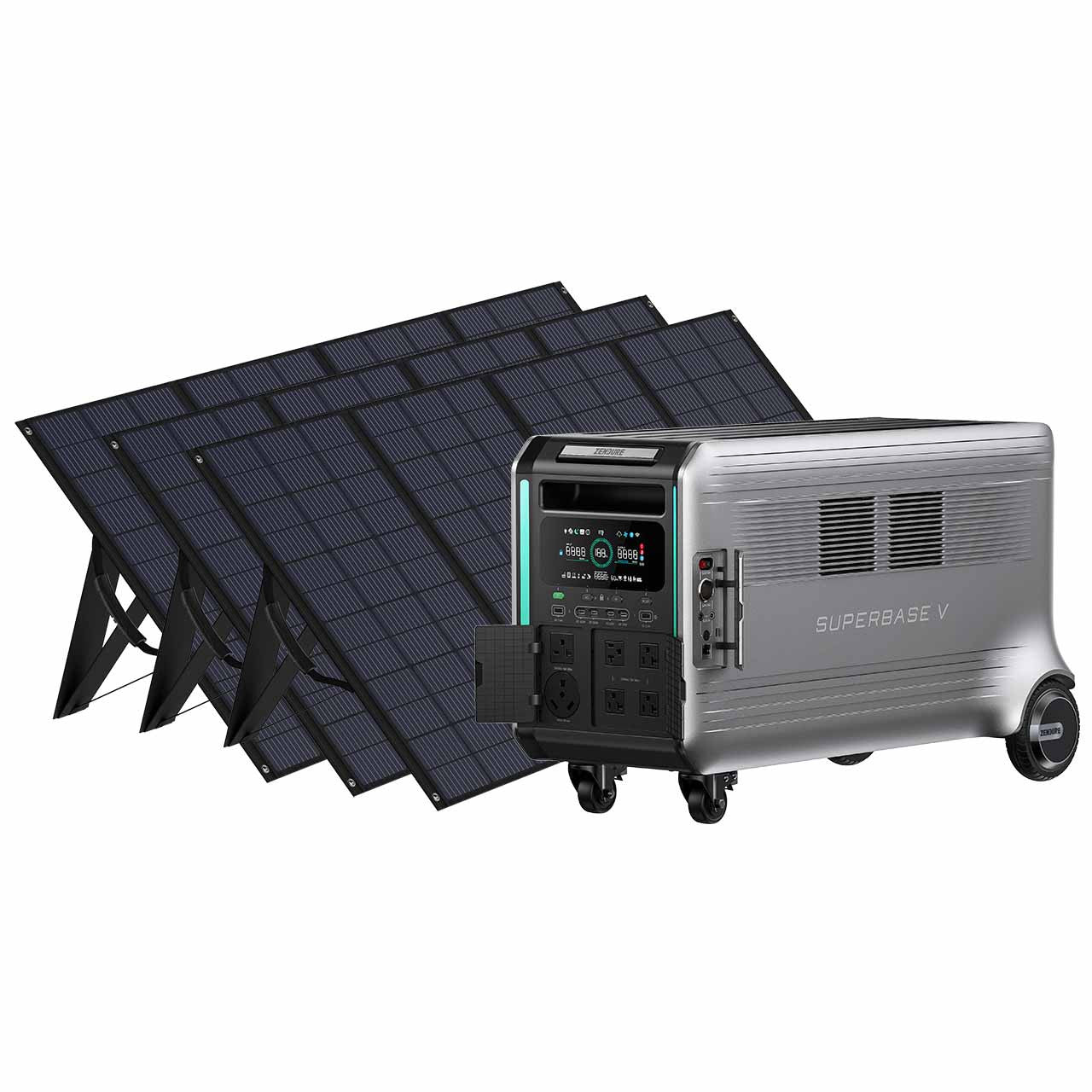 Generador Solar Zendure SuperBase V6400 con Batería de Expansión: 6438Wh / 3800W de Potencia / 800W Capacidad Solar